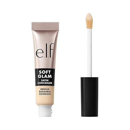 e.l.f. Soft Glam Satin Concealer, Medium Coverage For Blemishes & Under-Eye, Crease-Resistant, Long Lasting, Vegan & Cruelty-Free, 11 Fair Neutral