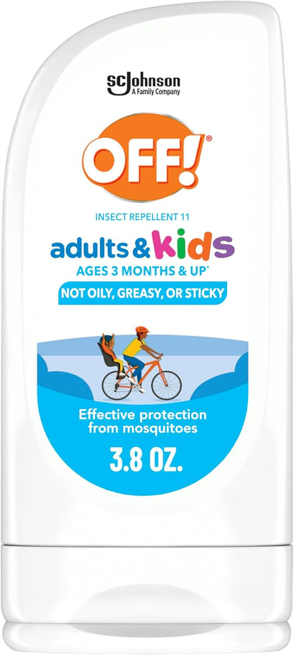 Off! Insect Repellent Lotion for Adults & Kids, Fragrance-Free Picaridin Bug Repellent for Everyday DEET-Free Protection from Mosquitoes and Ticks, 3.8 oz