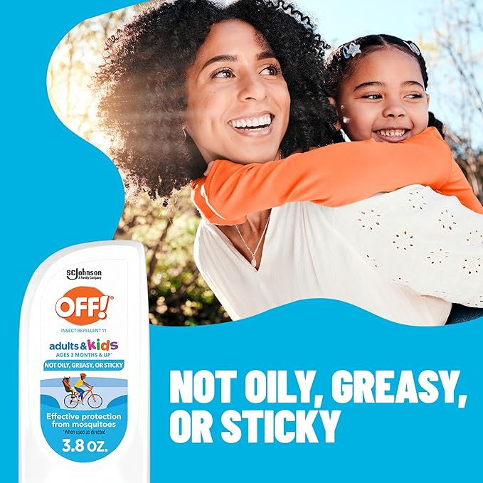 Off! Insect Repellent Lotion for Adults & Kids, Fragrance-Free Picaridin Bug Repellent for Everyday DEET-Free Protection from Mosquitoes and Ticks, 3.8 oz