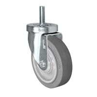 3" Threaded Stem Caster - Swivel Caster with Thermoplastic Rubber Wheel - 250 lbs Per Caster - 1/2" Threaded Stem Caster