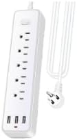EL-10 Power Strip – 5 AC Ports, 3 USB, 4ft Cable, 10A, UL Certified