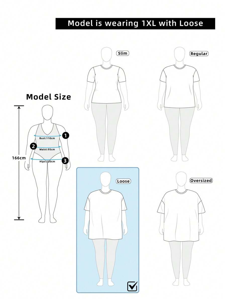 Emery Rose Casual Minimalist All Over Print Plus Size High Neck