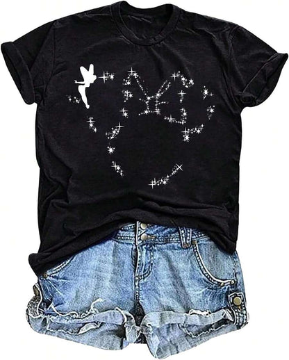 Women Magical Shirts Cute Graphic Tshirts Funny Vacation Holiday Short Sleeve Casual Tee Top