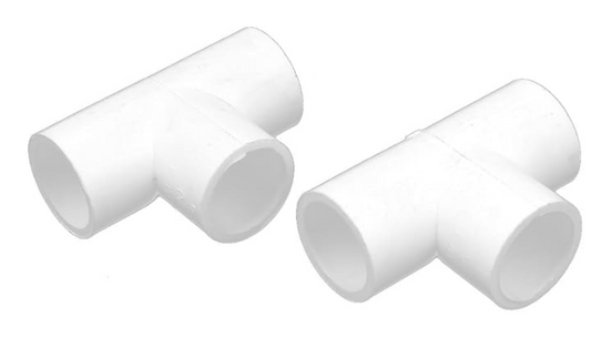 Uxcell 20mm Inner Dia 3 Way T Shaped PVC Water Pipe Tube Joint Connector 2pcs