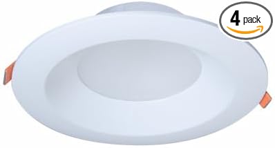 LT6089FS351EWHDMR Halo LED Direct Mount Module Light Trim, White, 4 in. Round - Quantity 4