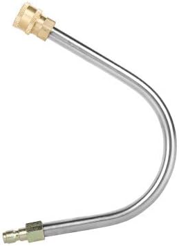 Gutter Cleaner Attachment for Pressure Washer, Coupled with 1/4" Brass Quick Coupler x 1/4" Plug, 4000 PSI