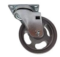 4" X 1-12" Vintage Industrial Steel Wheel Swivel Caster - 450 lb Capacity per Caster