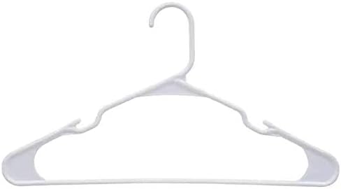 White Plastic Adult-Sized Hangers, 7 Hangers Per Package