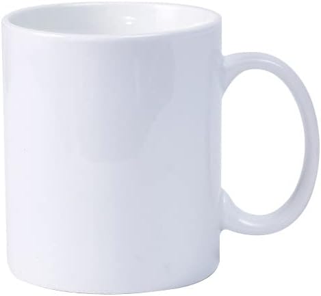 WenKa Cups, coffee cups and tea cups for home use, exquisite cups, household products, mugs, simple white porcelain ceramic cups, (Color : Class B, Size : 400ml)