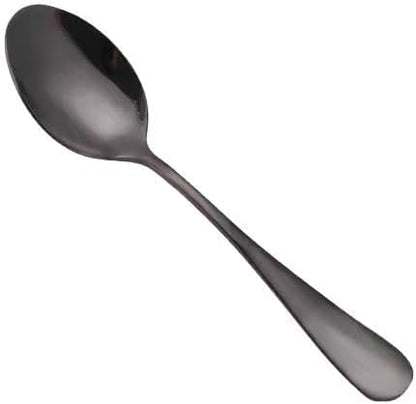 4Pcs Stainless Steel Tea Spoons For Home, Kitchen Restaurant-Black