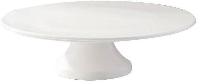 Porcelain Cake Stand for Wedding Chip-Resistant Pedestal Dessert Display with Dome Easy to Clean (10 Inch)