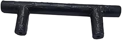 Adonai Hardware 3 Inch Centers Tahan Antique Cast Iron T Bar Cabinet PullHandle (Supplied as 4 Pieces per Pack) - Matte Black Powder Coated
