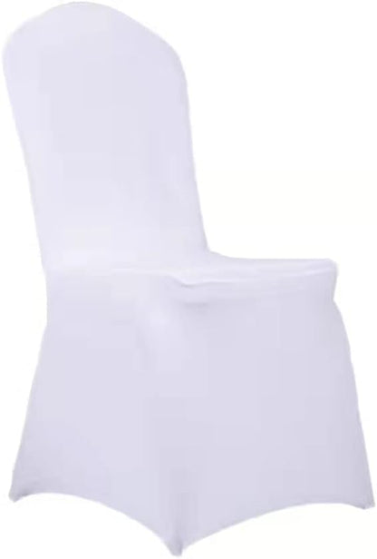 Chair Cover 1 Pcs White Stretch Spandex Chairs 17.7Au x 18.1Au x 36.2Au Slipcovers Fitted Banquet Chair Cover Dinning Event Slipcovers for Wedding Banquet Dining Party Decorations (1 Pcs)