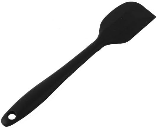 Silicone Spatula for Cooking and Baking – Heat-Resistant Non-Stick Kitchen Utensil Flexible Scraper for Baking, Mixing, Decorating & DIY (Black)