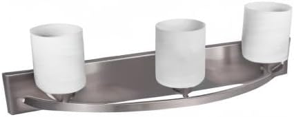 Nuk3y Modern Bathroom Vanity Light Fixture with Light Globe Brushed Nickel (Satin Nickel, 3 Lights)