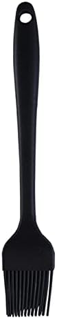 8 inch Silicone BBQ Oil Brush Bakeware Barbecue Pastry Bread Oil Cream Utensil (Black)