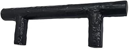 Adonai Hardware 3 Inch Centers Tahan Antique Cast Iron T Bar Cabinet PullHandle (Supplied as 2 Pieces per Pack) - Matte Black Powder Coated