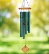 Woodstock Chimes Pluto Wind Chime for Outside 27" Verdigris Small, Light Airy Sound for Outdoor Garden, Patio, Porch Decor, Encore Collection DCV27