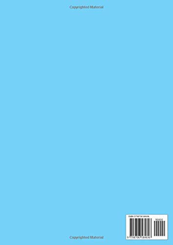 A4 Exercise Book Lined and Squares: 10mm Top Half Ruled Bottom Half Squared Large Jotter  Notebook  Blue Cover