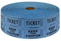 Two (2) Rolls of Two-part Blue Double Roll Raffle Tickets Totaling 4,000 Tickets