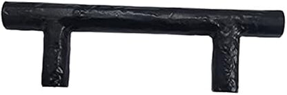 Adonai Hardware 3 Inch Centers Tahan Antique Cast Iron T Bar Cabinet PullHandle (Supplied as 4 Pieces per Pack) - Matte Black Powder Coated