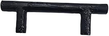 Adonai Hardware 3 Inch Centers Tahan Antique Cast Iron T Bar Cabinet PullHandle (Supplied as 4 Pieces per Pack) - Matte Black Powder Coated