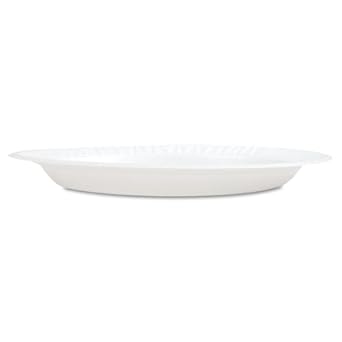 Dart 10PWCR 10.25 in White Unlaminated Foam Plate (Case of 500)