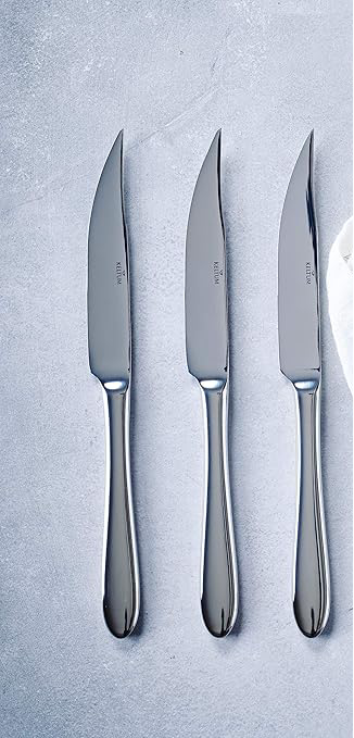 Handmade stainless steel steak knives, set of 3