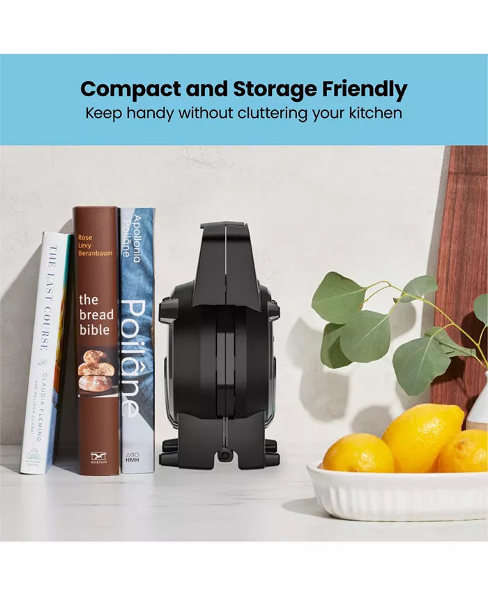 5" Stuffed Belgian Waffle Maker w/ Non-Stick Surface