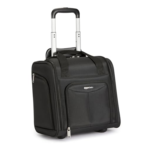 Basics Underseat Carry-On Luggage with Wheels and Handle, 14 Rolling Travel Bag