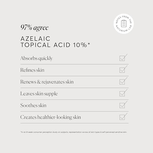 Naturium Azelaic Topical Acid 10%, Face & Skin Care Beauty Treatment with Niacinamide & Vitamin C, 1 oz