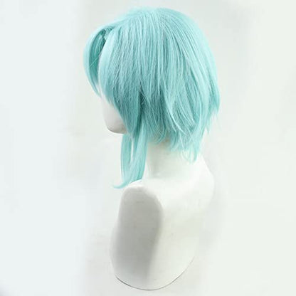 Cosplay Wig Hanamaki Towa Cosplay Wig D4DJ Photon Maiden Light Blue Short Straight Heat Resistant Synthetic Hair Role Play Halloween Party