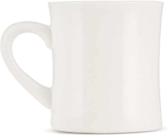 Espresso Parts Porcelain Diner Mug, Heavy-Duty Chip Resistance Porcelain, Dishwasher Safe - White (10oz305ml)