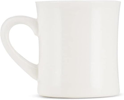 Espresso Parts Porcelain Diner Mug, Heavy-Duty Chip Resistance Porcelain, Dishwasher Safe - White (10oz305ml)
