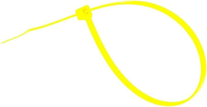 GTSE 8 Inch Yellow Zip Ties, 100 Pack, 50lb Strength, UV Resistant Strong Nylon Cable Ties, Self-Locking 8" Tie Wraps