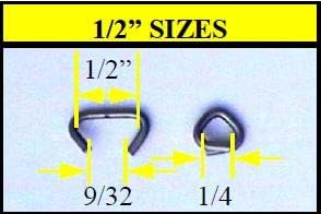 1/2 Stainless Steel Hog Rings for Crab pots, Cages, Traps, Fencing, Sausage Casings, Rabbit Cages (100 Count bag-3oz)