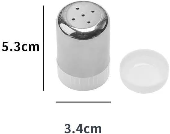 Silver Sugar Shakers Spice Salt Pepper Organizer Container Dust-proof Stainless Steel Salt and Pepper Mill Sets