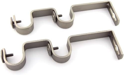 Rod Desyne 1316 inch Double Bracket (Pair), Satin Nickel