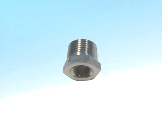 Parker 1872 22 14 Adaptor, 316L Stainless Steel, NPT, Reducer Male and Female, 1/2" and 1/4"