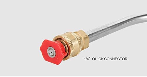 Gutter Cleaner Attachment for Pressure Washer, Coupled with 1/4" Brass Quick Coupler x 1/4" Plug, 4000 PSI