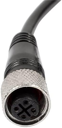 Elecbee 5pcs M12 Connector Cable Assembly Female Straight 4 Pin A Coding Overmolded Cable 0.5M AWG22