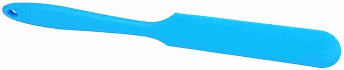 Silicone cream scraper for mixing spatula, kitchen baking brush (blue)