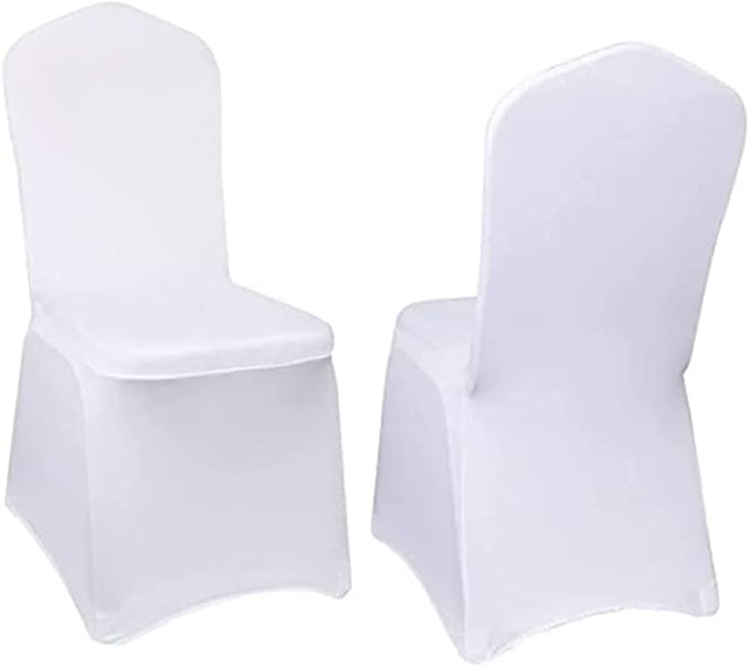Chair Cover 1 Pcs White Stretch Spandex Chairs 17.7Au x 18.1Au x 36.2Au Slipcovers Fitted Banquet Chair Cover Dinning Event Slipcovers for Wedding Banquet Dining Party Decorations (1 Pcs)