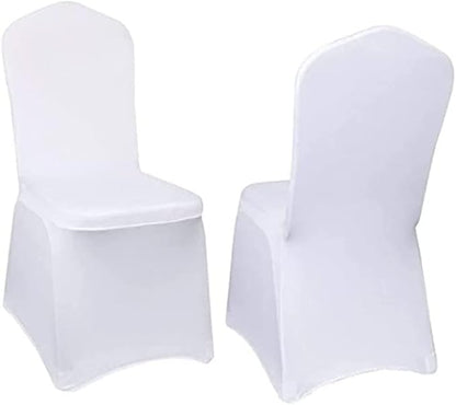 Chair Cover 1 Pcs White Stretch Spandex Chairs 17.7Au x 18.1Au x 36.2Au Slipcovers Fitted Banquet Chair Cover Dinning Event Slipcovers for Wedding Banquet Dining Party Decorations (1 Pcs)