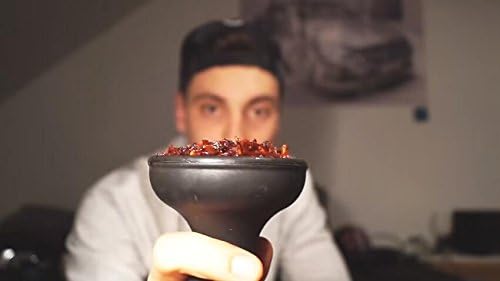 Silicone Hookah Bowl - Kitosun Silicone Phunnel Bowl with Big Hole - Durable Shisha Bowl Black Color - Right Replacement for Clay&Ceramic Bowls 3.5" Tall