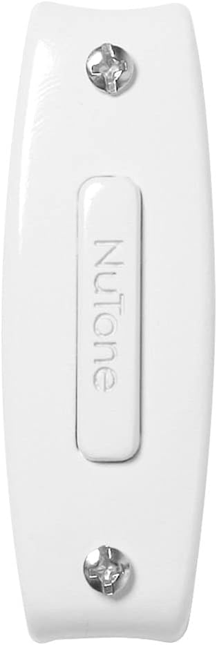 Broan-NuTone PB7WH Wired Unlighted Round Doorbell Push Button, 1" x 1" x 1", White