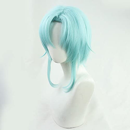 Cosplay Wig Hanamaki Towa Cosplay Wig D4DJ Photon Maiden Light Blue Short Straight Heat Resistant Synthetic Hair Role Play Halloween Party