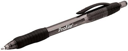 Paper Mate Profile Retractable Ballpoint Pens, 1.4mm, Bold Point, 6-Count (Black)