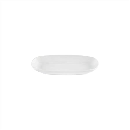 Porcelain Delta-Coupe 9.25" x 6.25" x h:1" Oval White Porcelain Platter (Set of 2)