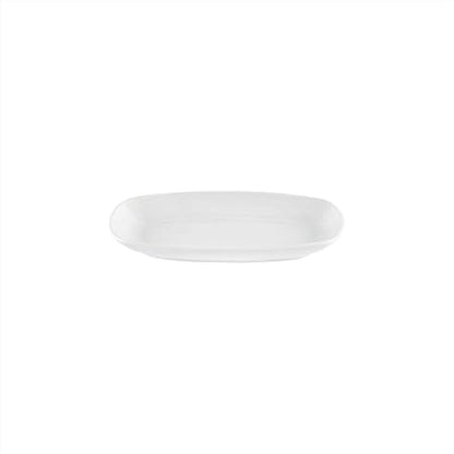 Porcelain Delta-Coupe 9.25" x 6.25" x h:1" Oval White Porcelain Platter (Set of 2)